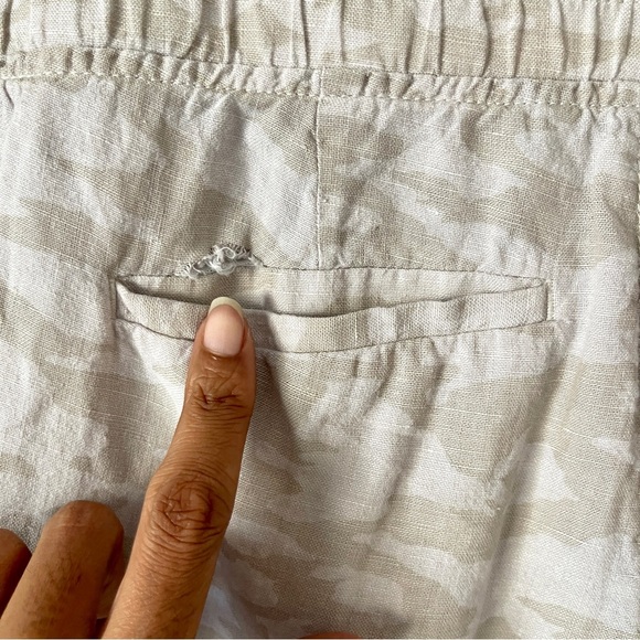 ATHLETA | Tan Camo Cabo Tide Linen Jogger Pants Sz 10 - Picture 7 of 11